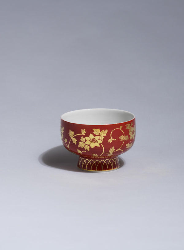 KINZAN　Tea Cup -Red Arabesque-