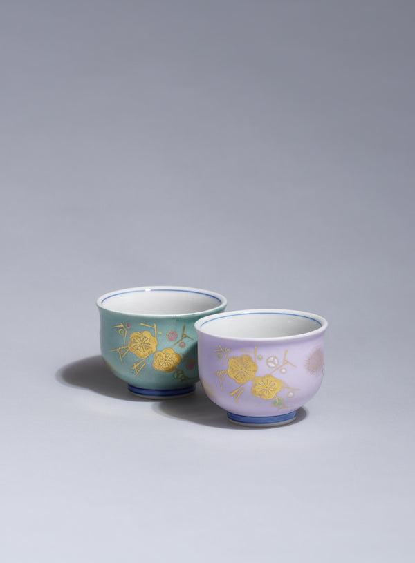 KINZAN Sake Cup - Plum pattern -