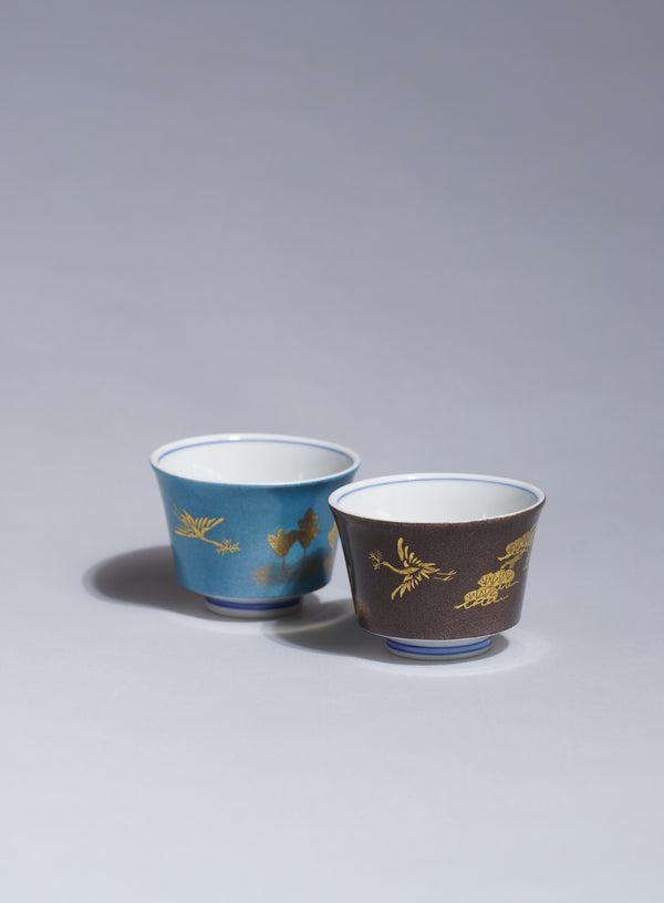 KINZAN Sake Cup - Pine pattern -