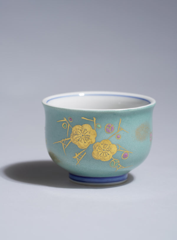 KINZAN Sake Cup - Plum pattern -