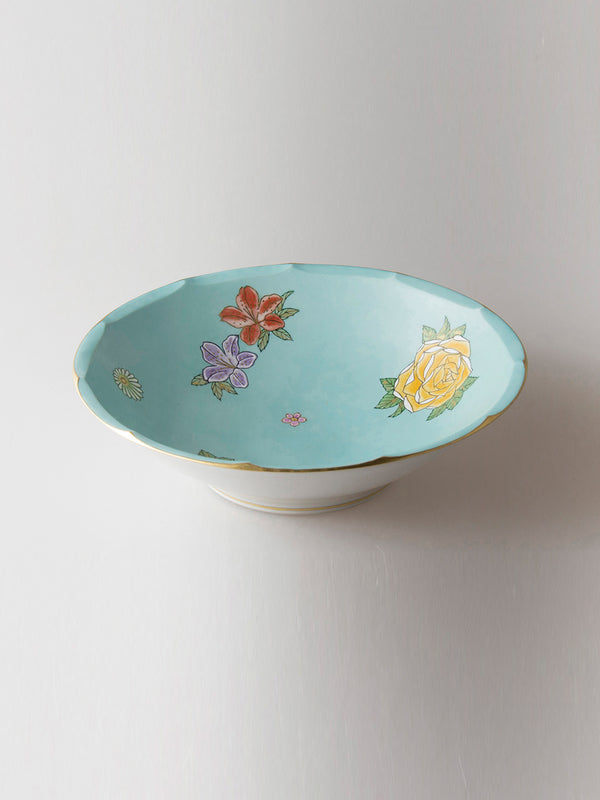 Falling Flower - turquoise - bowl